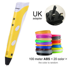 Загрузить изображение в средство просмотра галереи, Myriwell 3D Pen Original DIY 3D Printing Pen With 1.75mm ABS Filament Creative Toy Birthday Gift For Kids Design Drawing
