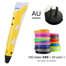 Загрузить изображение в средство просмотра галереи, Myriwell 3D Pen Original DIY 3D Printing Pen With 1.75mm ABS Filament Creative Toy Birthday Gift For Kids Design Drawing
