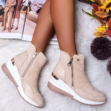 Load image into Gallery viewer, 2020 New Suede Women Shoes Fashion Casual Women Shoes Comfortable Zipper Sneakers Waterproof High Top Platform Women Shoes
