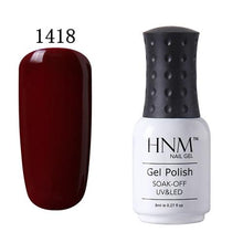 Load image into Gallery viewer, HNM 8ml UV Gel Nail Polish Soak Off Gel Polish 58 Colors GelLak Hybrid Varnish Semi Permanent Gelpolish Lucky Enamel Gel ink
