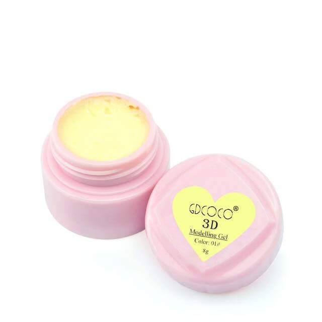 GDCOCO Nail Art Design 3D Painting Gel Soak off UV LED Plasticine Gel 3D Modeling Gel DIY Nail Design Sculpture Gel varnish