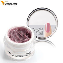 Load image into Gallery viewer, Venalisa 15ml nail art french nail DIY gum poly gel clear natural camouflage color fibreglass hard jelly builder nail extend gel

