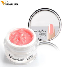 Load image into Gallery viewer, Venalisa 15ml nail art french nail DIY gum poly gel clear natural camouflage color fibreglass hard jelly builder nail extend gel
