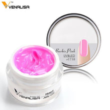 Load image into Gallery viewer, Venalisa 15ml nail art french nail DIY gum poly gel clear natural camouflage color fibreglass hard jelly builder nail extend gel
