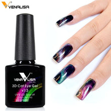 Load image into Gallery viewer, New Nail Art Design Venalisa New 3D Change Color Magic magnetism Cat Eyes Gel Polish 3D Magnetic Cat Gel Polish Top Coat Varnish
