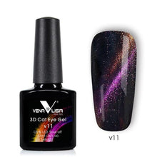 Load image into Gallery viewer, New Nail Art Design Venalisa New 3D Change Color Magic magnetism Cat Eyes Gel Polish 3D Magnetic Cat Gel Polish Top Coat Varnish
