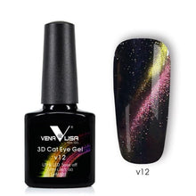 Load image into Gallery viewer, New Nail Art Design Venalisa New 3D Change Color Magic magnetism Cat Eyes Gel Polish 3D Magnetic Cat Gel Polish Top Coat Varnish
