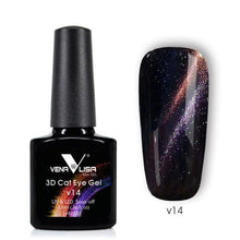 Load image into Gallery viewer, New Nail Art Design Venalisa New 3D Change Color Magic magnetism Cat Eyes Gel Polish 3D Magnetic Cat Gel Polish Top Coat Varnish
