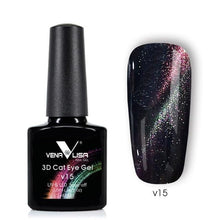 Load image into Gallery viewer, New Nail Art Design Venalisa New 3D Change Color Magic magnetism Cat Eyes Gel Polish 3D Magnetic Cat Gel Polish Top Coat Varnish
