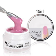 Load image into Gallery viewer, Venalisa 15ml nail art french nail DIY gum poly gel clear natural camouflage color fibreglass hard jelly builder nail extend gel
