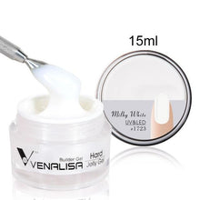 Load image into Gallery viewer, Venalisa 15ml nail art french nail DIY gum poly gel clear natural camouflage color fibreglass hard jelly builder nail extend gel
