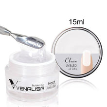 Load image into Gallery viewer, Venalisa 15ml nail art french nail DIY gum poly gel clear natural camouflage color fibreglass hard jelly builder nail extend gel
