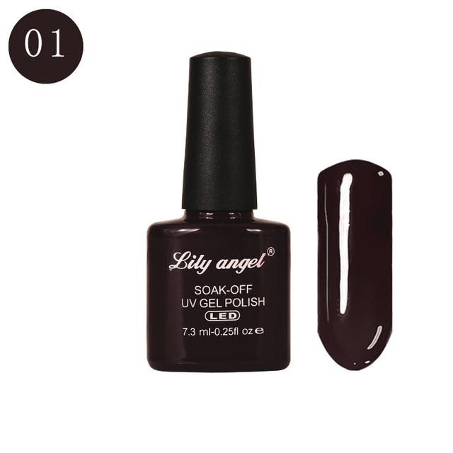 LILY ANGEL Nail Art Design Manicure  110 Color 7.3Ml Soak Off Enamel 2018 New   Gel Polish LED UV Gel Nail Polish Lacquer 1-38