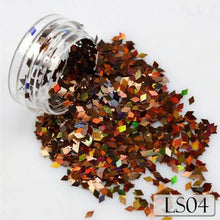 Load image into Gallery viewer, Full Beauty Laser Silver Gold Flakes Nail Art Sequins Colorful Glitter Paillette Rhombus Shape for DIY Craft Slider CHLS01-16
