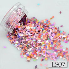 Load image into Gallery viewer, Full Beauty Laser Silver Gold Flakes Nail Art Sequins Colorful Glitter Paillette Rhombus Shape for DIY Craft Slider CHLS01-16
