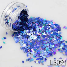 Load image into Gallery viewer, Full Beauty Laser Silver Gold Flakes Nail Art Sequins Colorful Glitter Paillette Rhombus Shape for DIY Craft Slider CHLS01-16

