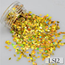 Load image into Gallery viewer, Full Beauty Laser Silver Gold Flakes Nail Art Sequins Colorful Glitter Paillette Rhombus Shape for DIY Craft Slider CHLS01-16
