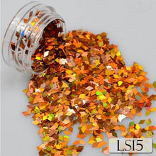 Load image into Gallery viewer, Full Beauty Laser Silver Gold Flakes Nail Art Sequins Colorful Glitter Paillette Rhombus Shape for DIY Craft Slider CHLS01-16
