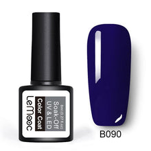 Load image into Gallery viewer, LEMOOC Glitter Gel Nail Polish 8ml Soak Off UV Gel 70 Colors Pure Color Nail Gel Varnish DIY Nail Art Manicure Nail Gel Lacquer
