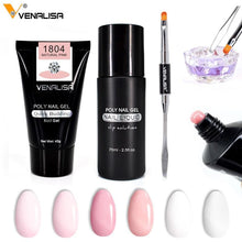Load image into Gallery viewer, Venalisa nail art transparent clear camouflage color fibre glass hard jelly quick building nail extend gum acrylic poly gel
