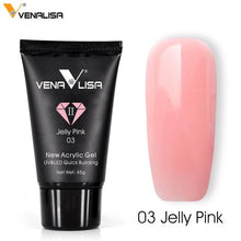 Load image into Gallery viewer, Venalisa nail art transparent clear camouflage color fibre glass hard jelly quick building nail extend gum acrylic poly gel
