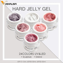 Load image into Gallery viewer, Venalisa 15ml nail art french nail DIY gum poly gel clear natural camouflage color fibreglass hard jelly builder nail extend gel
