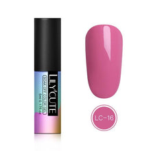 Load image into Gallery viewer, LILYCUTE 5ML Pink Nude Soak Off UV Gel Polish Purple Black White Nail Gel Long Lasting Pure Color Gel Nail Varnish Manicure

