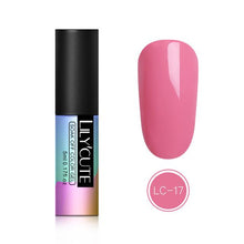 Load image into Gallery viewer, LILYCUTE 5ML Pink Nude Soak Off UV Gel Polish Purple Black White Nail Gel Long Lasting Pure Color Gel Nail Varnish Manicure
