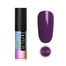 Load image into Gallery viewer, LILYCUTE 5ML Pink Nude Soak Off UV Gel Polish Purple Black White Nail Gel Long Lasting Pure Color Gel Nail Varnish Manicure

