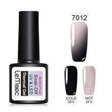 Load image into Gallery viewer, LEMOOC 8ML UV Gel Nail Polish 3 in 1 Thermal Nail Gel Polish Soak Off Semi Permanent Temperature Color Changing Gel Varnish
