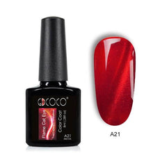 Load image into Gallery viewer, GDCOCO 3D Cat Eye Gel 2019 Newest Flame Red Color Nail Gel Polish Soak off UV LED Gel Varnish Glitter Magnet DIY Gel Lacquer
