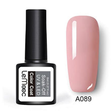 Load image into Gallery viewer, LEMOOC 8ml UV Gel Nail Polish Rose Gold Glitter Sequins Nail Gel Polish Nude Color Gel Varnish Soak Off UV Led Nail Art Laquer
