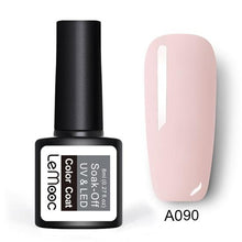 Load image into Gallery viewer, LEMOOC 8ml UV Gel Nail Polish Rose Gold Glitter Sequins Nail Gel Polish Nude Color Gel Varnish Soak Off UV Led Nail Art Laquer
