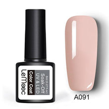 Load image into Gallery viewer, LEMOOC 8ml UV Gel Nail Polish Rose Gold Glitter Sequins Nail Gel Polish Nude Color Gel Varnish Soak Off UV Led Nail Art Laquer
