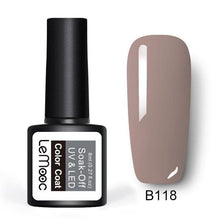 Load image into Gallery viewer, LEMOOC Glitter Gel Nail Polish 8ml Soak Off UV Gel 70 Colors Pure Color Nail Gel Varnish DIY Nail Art Manicure Nail Gel Lacquer
