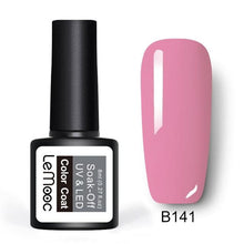 Load image into Gallery viewer, LEMOOC Glitter Gel Nail Polish 8ml Soak Off UV Gel 70 Colors Pure Color Nail Gel Varnish DIY Nail Art Manicure Nail Gel Lacquer
