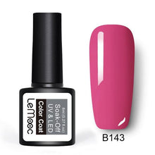 Load image into Gallery viewer, LEMOOC Glitter Gel Nail Polish 8ml Soak Off UV Gel 70 Colors Pure Color Nail Gel Varnish DIY Nail Art Manicure Nail Gel Lacquer

