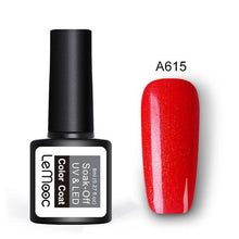 Load image into Gallery viewer, LEMOOC Glitter Gel Nail Polish 8ml Soak Off UV Gel 70 Colors Pure Color Nail Gel Varnish DIY Nail Art Manicure Nail Gel Lacquer
