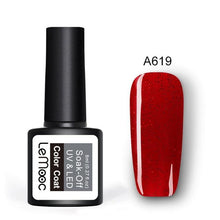 Load image into Gallery viewer, LEMOOC Glitter Gel Nail Polish 8ml Soak Off UV Gel 70 Colors Pure Color Nail Gel Varnish DIY Nail Art Manicure Nail Gel Lacquer
