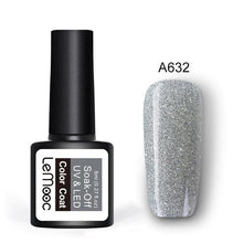 Load image into Gallery viewer, LEMOOC Glitter Gel Nail Polish 8ml Soak Off UV Gel 70 Colors Pure Color Nail Gel Varnish DIY Nail Art Manicure Nail Gel Lacquer
