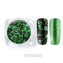 Load image into Gallery viewer, ROSALIND Nail Art Mirror Glitter Flakes Sequins UV Gel Polish Decorations Chrome Pigment Manicure Holographic Nail Powder
