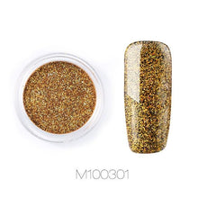 Load image into Gallery viewer, ROSALIND Nail Art Mirror Glitter Flakes Sequins UV Gel Polish Decorations Chrome Pigment Manicure Holographic Nail Powder
