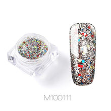 Load image into Gallery viewer, ROSALIND Nail Art Mirror Glitter Flakes Sequins UV Gel Polish Decorations Chrome Pigment Manicure Holographic Nail Powder

