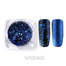 Load image into Gallery viewer, ROSALIND Nail Art Mirror Glitter Flakes Sequins UV Gel Polish Decorations Chrome Pigment Manicure Holographic Nail Powder
