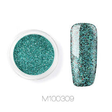 Load image into Gallery viewer, ROSALIND Nail Art Mirror Glitter Flakes Sequins UV Gel Polish Decorations Chrome Pigment Manicure Holographic Nail Powder
