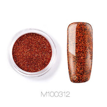 Load image into Gallery viewer, ROSALIND Nail Art Mirror Glitter Flakes Sequins UV Gel Polish Decorations Chrome Pigment Manicure Holographic Nail Powder
