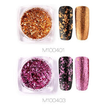 Load image into Gallery viewer, ROSALIND Nail Art Mirror Glitter Flakes Sequins UV Gel Polish Decorations Chrome Pigment Manicure Holographic Nail Powder
