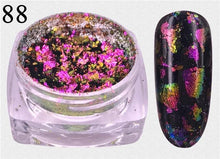 Загрузить изображение в средство просмотра галереи, ZKO Chameleon 3D DIY Flakes Sequins Nail Glitter Powder Dust Mirror Chrome Pigment Nail Art Sheets Decorations
