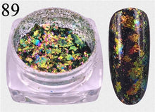 Загрузить изображение в средство просмотра галереи, ZKO Chameleon 3D DIY Flakes Sequins Nail Glitter Powder Dust Mirror Chrome Pigment Nail Art Sheets Decorations
