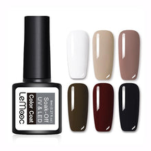 Load image into Gallery viewer, LEMOOC  8ml Gel Nail Polish Pure Colors Nail Gel 25 Colors Soak Off UV Gel  Nail Art Manicure Nail Lacquer Black Gel Polish
